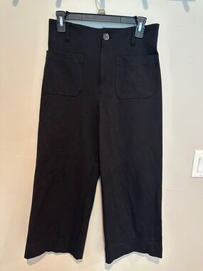 LC Lauren Conrad Black Trousers with Folded Waistband